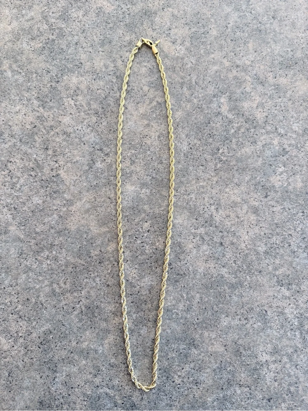 Men's Gold Rope Chain Necklace - Classic Rope Link